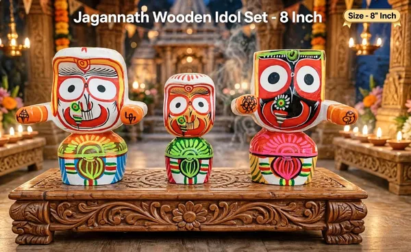 8_inch_jagannath_balabhadra_subhadra_3_murti_set_with_sudarshan_ji
