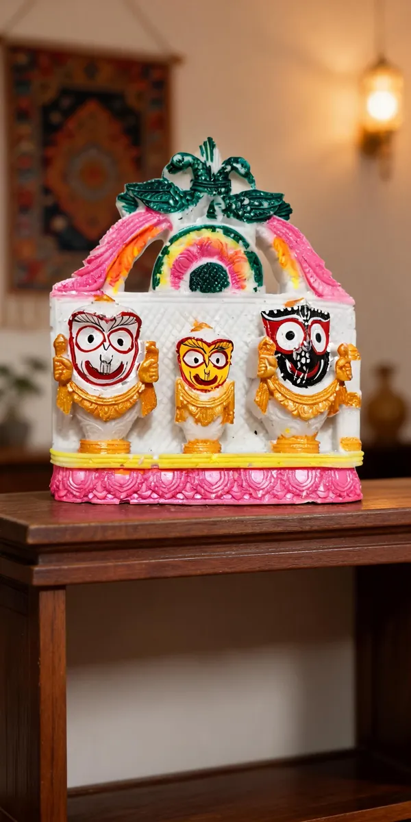 Divine_Multicolor_Ceramic_Jagannath_Murti_-_Jagannath_Balabhadra_Subhadra_Idol_with_Golden_Arch_|_Perfect_Gift_for_Housewarming,_Rath_Yatra_&_Diwali_Pooja