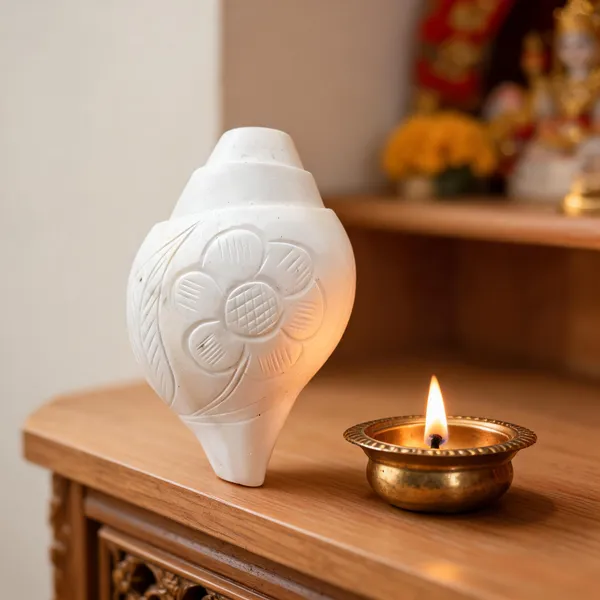 White_Shankh_-_Original_Engraved_Conch_Shell_for_Home,_Office_Desk,_Car_Dashboard_-_Brings_Positive_Energy_&_Peace