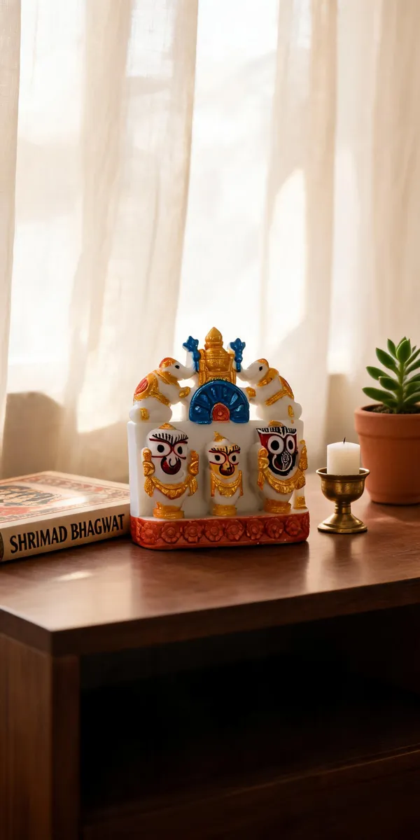 Ceramic_Jagannath_Idol_Set_Multicolor_|_Lord_Jagannath_Balaram_Subhadra_Murti_with_Peacock_&_Elephant_Design_|_Small_Size_for_Office_Desk,_Home_Temple