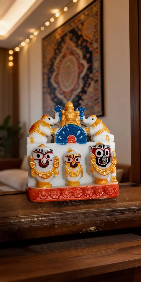 Ceramic_Jagannath_Idol_Set_Multicolor_|_Lord_Jagannath_Balaram_Subhadra_Murti_with_Peacock_&_Elephant_Design_|_Small_Size_for_Office_Desk,_Home_Temple