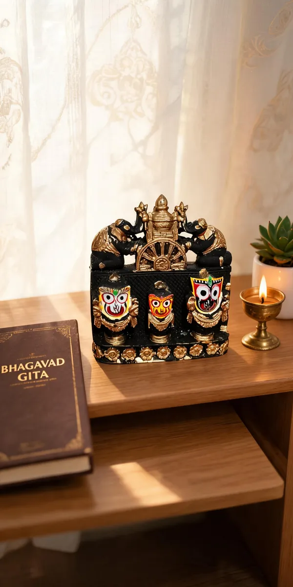 Black_And_Gold_Jagannath_Religious_Figurine_Set