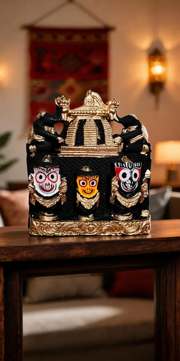Black_And_Gold_Jagannath_Religious_Figurine_Set