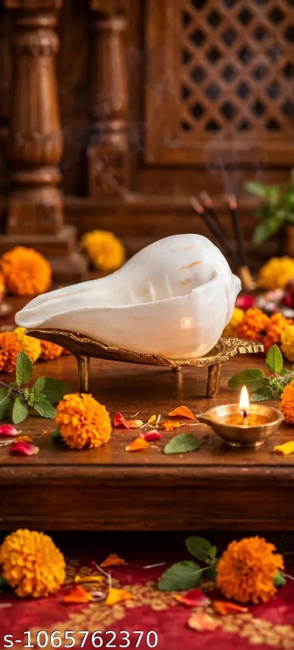 pooja_pani_sankh_with_brass_stand_6_inch_