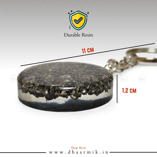 Pyrite_resin_Keychain