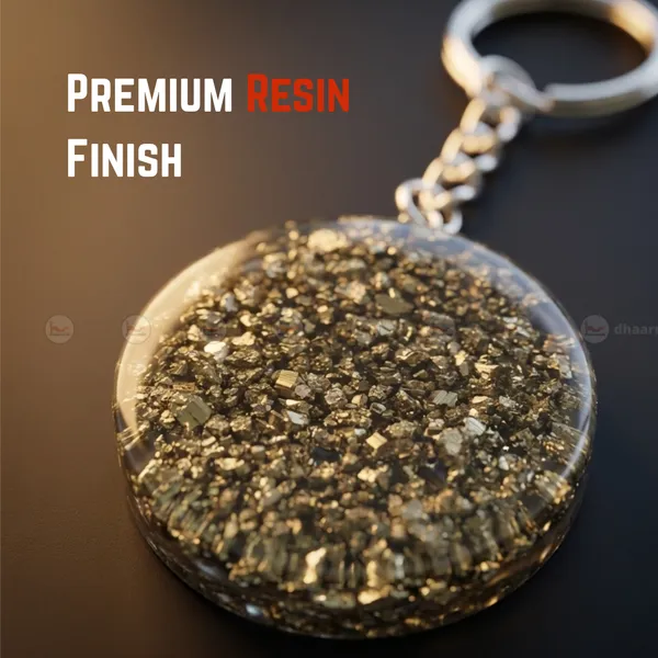 Pyrite_resin_Keychain
