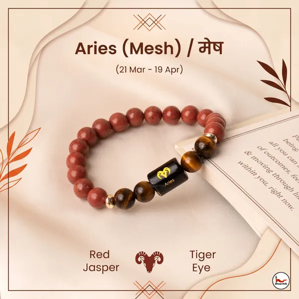 Aries_(मेष_राशि)_Zodiac_Red_Jasper_&_Tiger_Eye_Bracelet_||_𝟮𝟭_𝗠𝗮𝗿𝗰𝗵_–_𝟭𝟵_𝗔𝗽𝗿𝗶𝗹_||