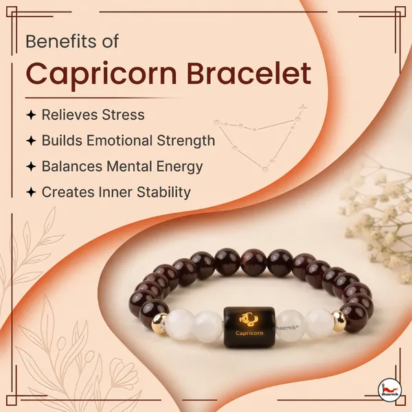 Capricorn_(मकर_राशि)_Zodiac_Garnet_&_Milky_Quartz_Bracelet_||_𝟮𝟮_𝗗𝗲𝗰_–_𝟭𝟵_𝗝𝗮𝗻_||