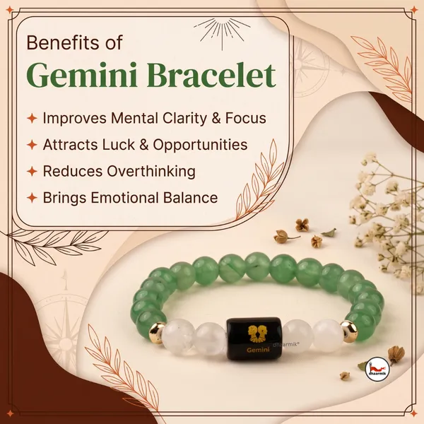 Gemini_(मिथुन_राशि)_Zodiac_Green_Aventurine_&_Milky_Quartz_Bracelet_||_𝟮𝟭_𝗠𝗮𝘆_–_𝟮𝟬_𝗝𝘂𝗻_||