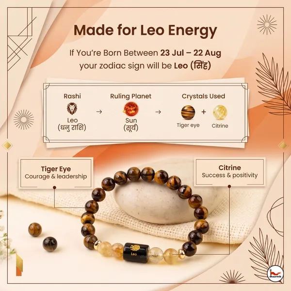 Leo_(सिंह_राशि)_Zodiac_Tiger_Eye_&_Citrine_Bracelet_||_𝟮𝟯_𝗝𝘂𝗹_–_𝟮𝟮_𝗔𝘂𝗴_||