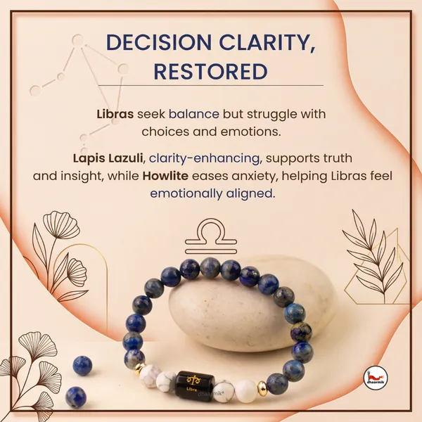 Libra_(तुला_राशि)_Zodiac_Lapis_Lazuli_&_Howlite_Bracelet_||_𝟮𝟯_𝗦𝗲𝗽_–_𝟮𝟮_𝗢𝗰𝘁_||
