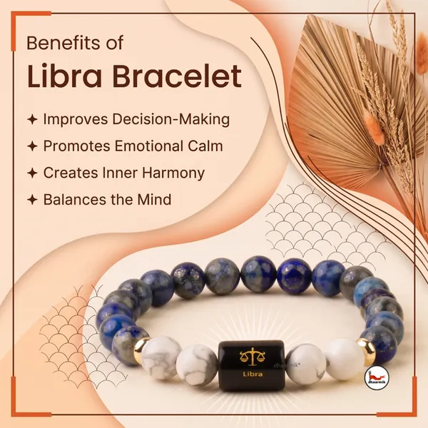Libra_(तुला_राशि)_Zodiac_Lapis_Lazuli_&_Howlite_Bracelet_||_𝟮𝟯_𝗦𝗲𝗽_–_𝟮𝟮_𝗢𝗰𝘁_||