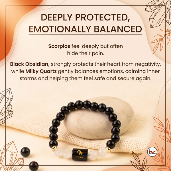Scorpio_(वृश्चिक_राशि)_Zodiac_Black_Obsidian_&_Milky_Quartz_Bracelet_||_𝟮𝟯_𝗢𝗰𝘁_–_𝟮𝟭_𝗡𝗼𝘃_||