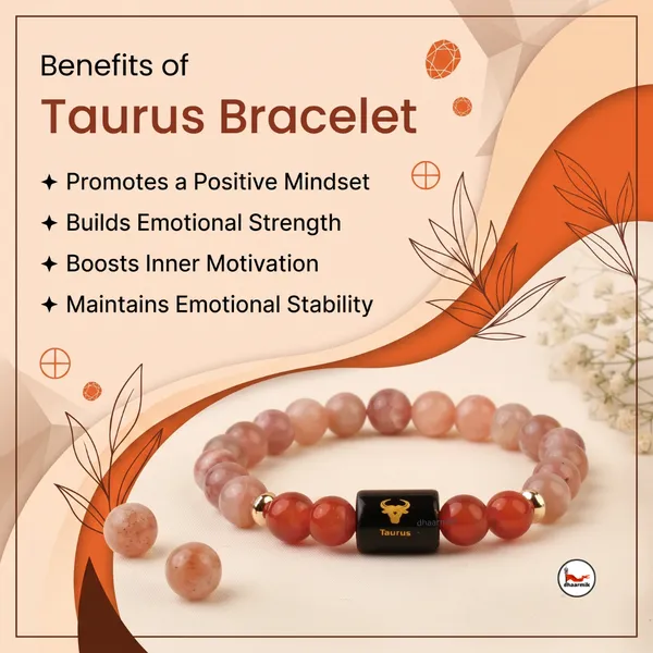 Taurus_(वृषभ_राशि)_Zodiac_Sunstone_&_Carnelian_Bracelet_||_𝟮𝟬_𝗔𝗽𝗿_–_𝟮𝟬_𝗠𝗮𝘆_||