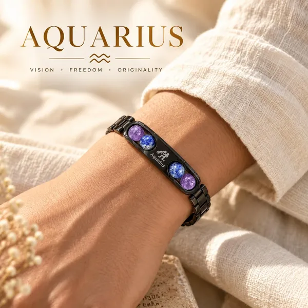 Dhaarmik_Aquarius_Metal_Bracelet