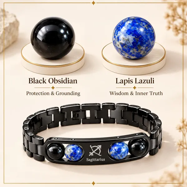 Dhaarmik_Sagittarius_Metal_Bracelet