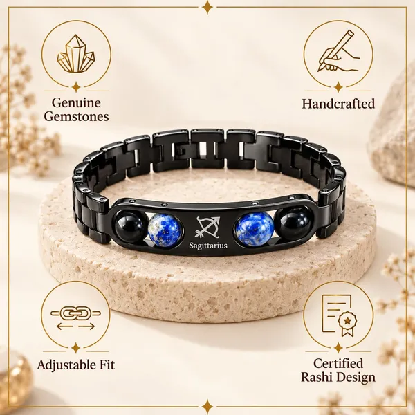 Dhaarmik_Sagittarius_Metal_Bracelet