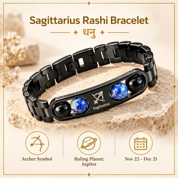 Dhaarmik_Sagittarius_Metal_Bracelet