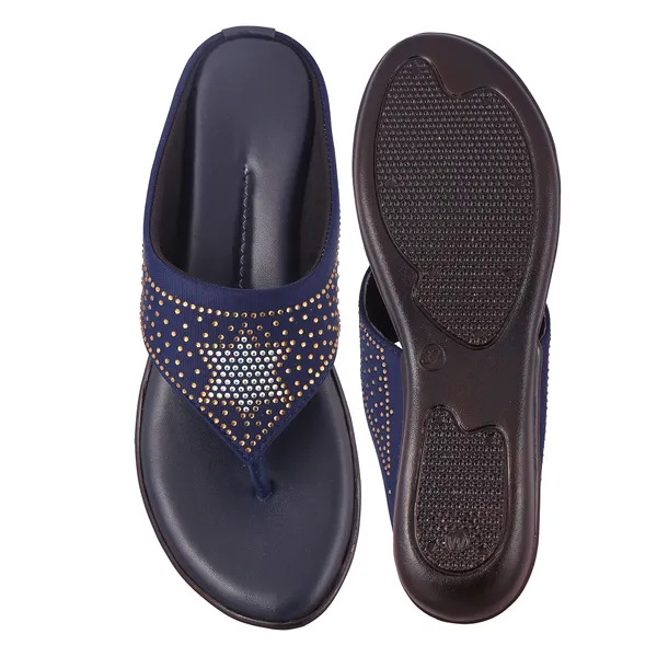 Navy_Embellished_Flat_Sandals