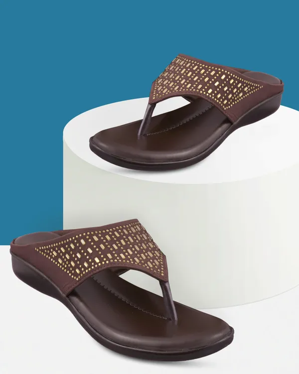 Brown_Embellished_Wedge_Sandals