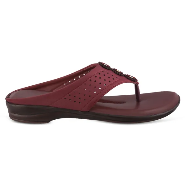 Maroon_Casual_Toe-Post_Sandals