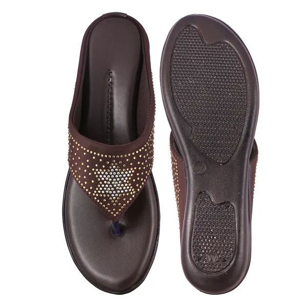 Maroon_Embellished_Flat_Sandals