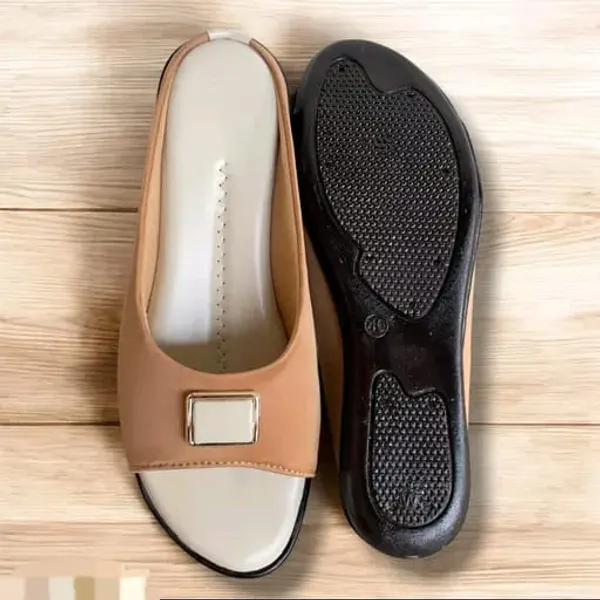 Tan_Slip-On_Flat_Mules