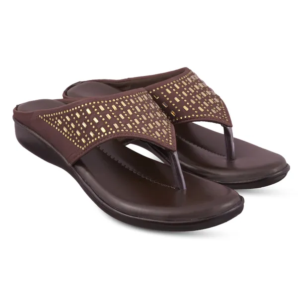 Brown_Embellished_Wedge_Sandals