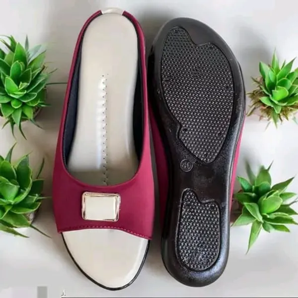 Maroon_Slip-On_Flat_Mules