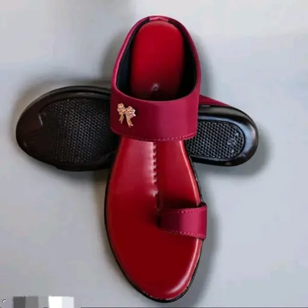 Maroon_Embellished_Flat_Sandals