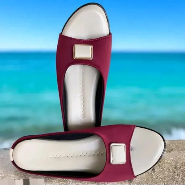 Maroon_Slip-On_Flat_Mules