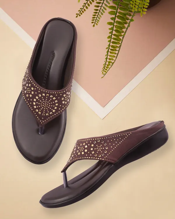 Brown_Embellished_Wedge_Flip-Flops