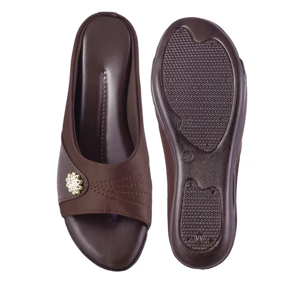 Brown_Faux_Leather_Slip-On_Sandals