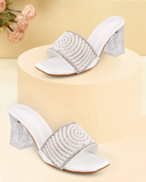 White_Embellished_Block_Heel_Mules