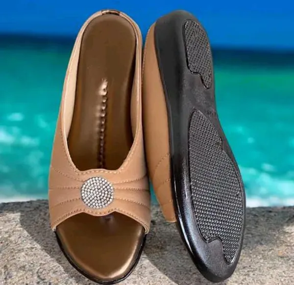Tan_Open_Toe_Flat_Sandals
