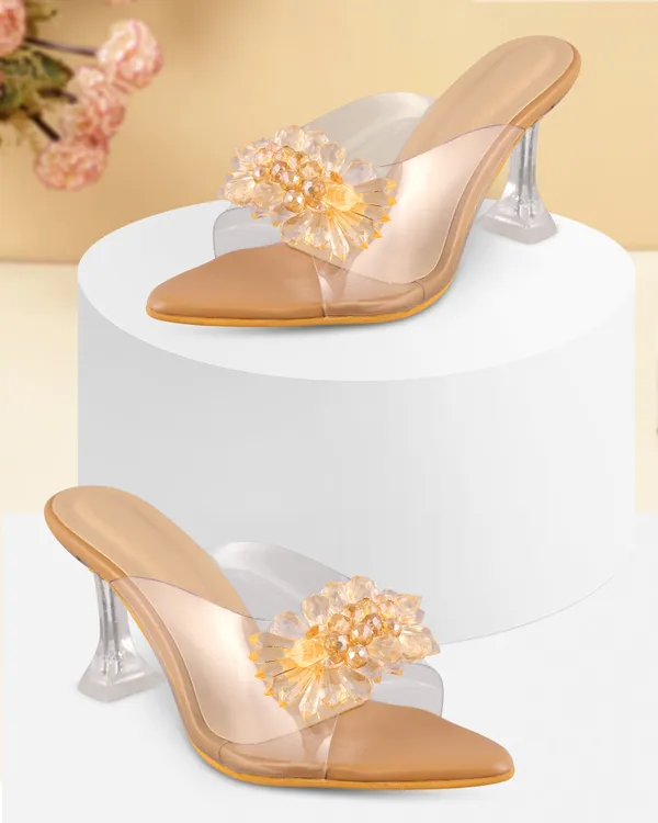 Beige_Pvc_Embellished_Heeled_Mules