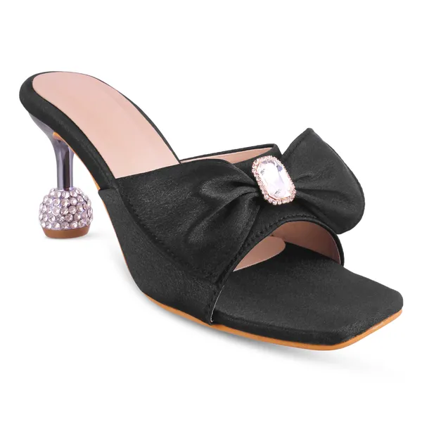 Black_Satin_Bow_Heeled_Mules