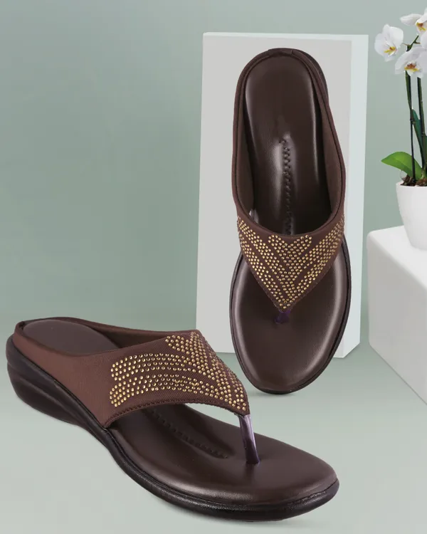 Brown_Embellished_Wedge_Sandals