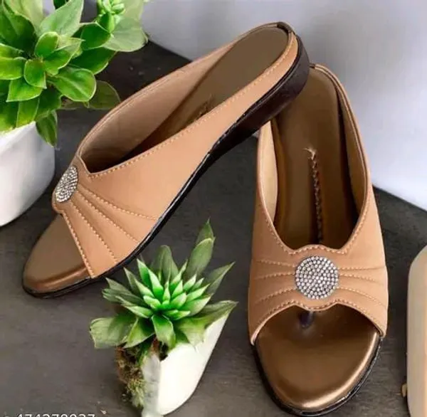 Tan_Open_Toe_Flat_Sandals