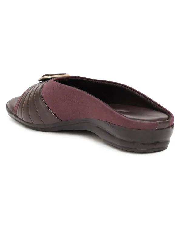 Maroon_Synthetic_Slip-On_Sandals