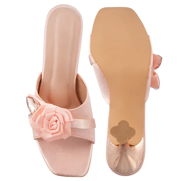 Pink_Synthetic_Embellished_Heeled_Mules