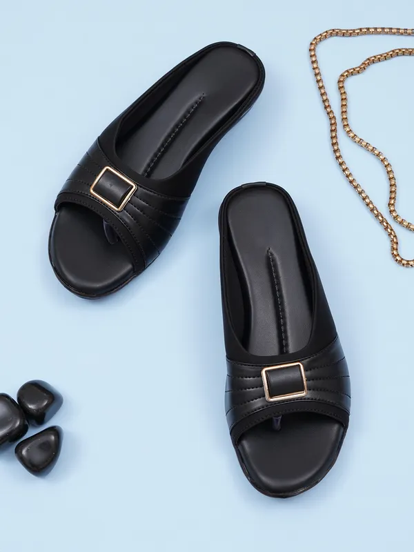 Black_Synthetic_Wedge_Sandals