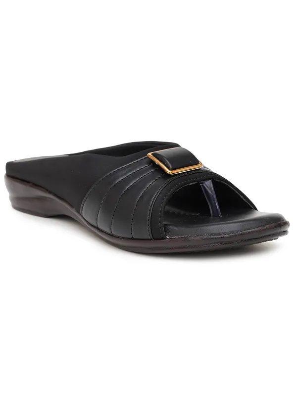 Black_Synthetic_Wedge_Sandals