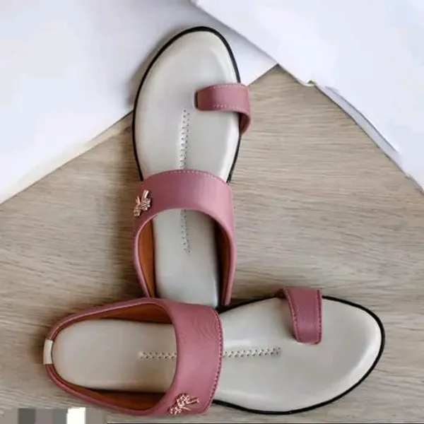 Pink_Casual_Flat_Sandals