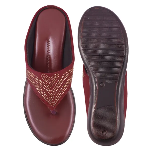 Maroon_Embellished_Wedge_Sandals