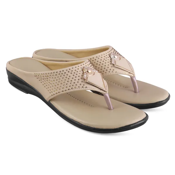 Beige_Embellished_Wedge_Sandals