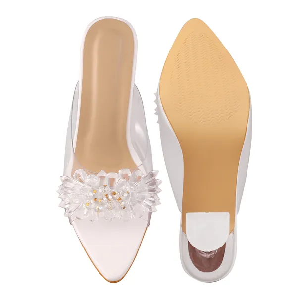 White_Floral_Embellished_High_Heel_Mules