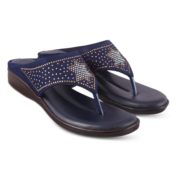 Navy_Embellished_Flat_Sandals