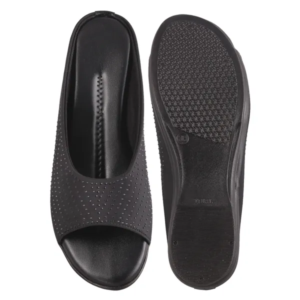 Black_Slip-On_Open_Toe_Flat_Sandals