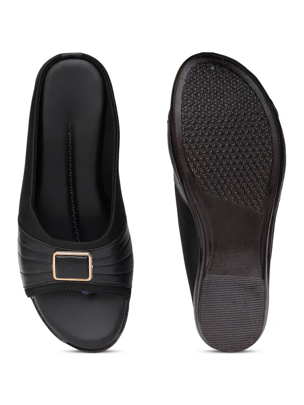 Black_Synthetic_Wedge_Sandals